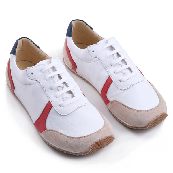 Pesso Lugana Beige/White/Red/Navy