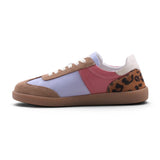 Step Ahead Pesso Petra multi-coloured leather sneaker with suede accents and leopard print detail on a flexible sole.