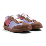 Step Ahead Pesso Petra multi-coloured leather sneakers with suede panels, animal print detail, and flexible soles.