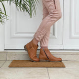 tan leather ankle boot